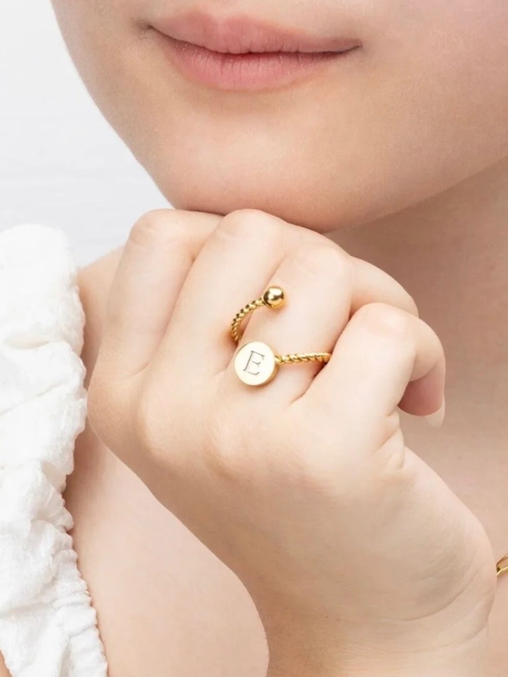 18K Gold PVD Stainless Steel Ring -gold